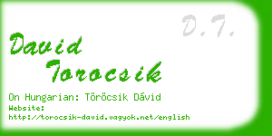 david torocsik business card